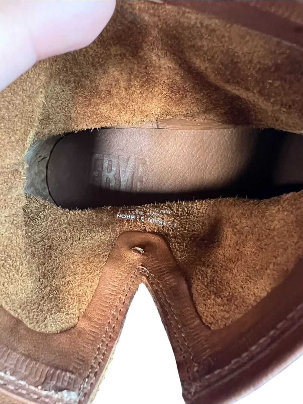 Frye Veronica Booties Brown Leather Ankle Boots Size 8 NWOT Few Scuffs - Picture 7 of 9
